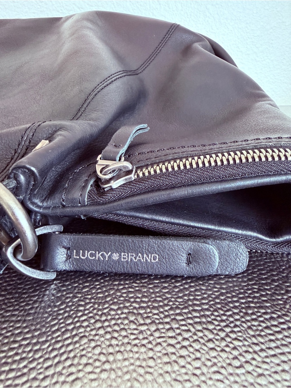 Lucky Brand Black Leather Tote Bag
